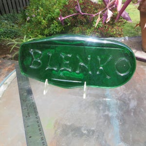 Beautiful Mid Century Emerald Green &quot;Dealer&quot; Sign with original Label, Designed  by Winslow Anderson (Free Shipping)