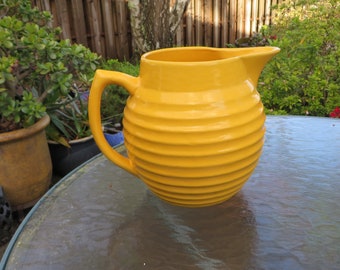 Really Great Find Yellow 7.25" Tall "Ring" Bauer 3 Quart Water Jug absolutely perfect (free shipping)
