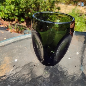 Super Mid Century &quot;American Moderne&quot; Russel Wright &quot;Verde&quot; 5.75&quot; &quot;Pinched&quot; Tumbler by Imperial Glass Co. ca. 1949-52