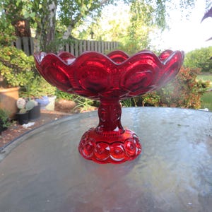 Beyond Spectacular &quot; Moon &  Stars&quot; Giant 10.75&quot; Compote produced by L.E. Smith Glass Company discontinued 1966 (Free Shipping)