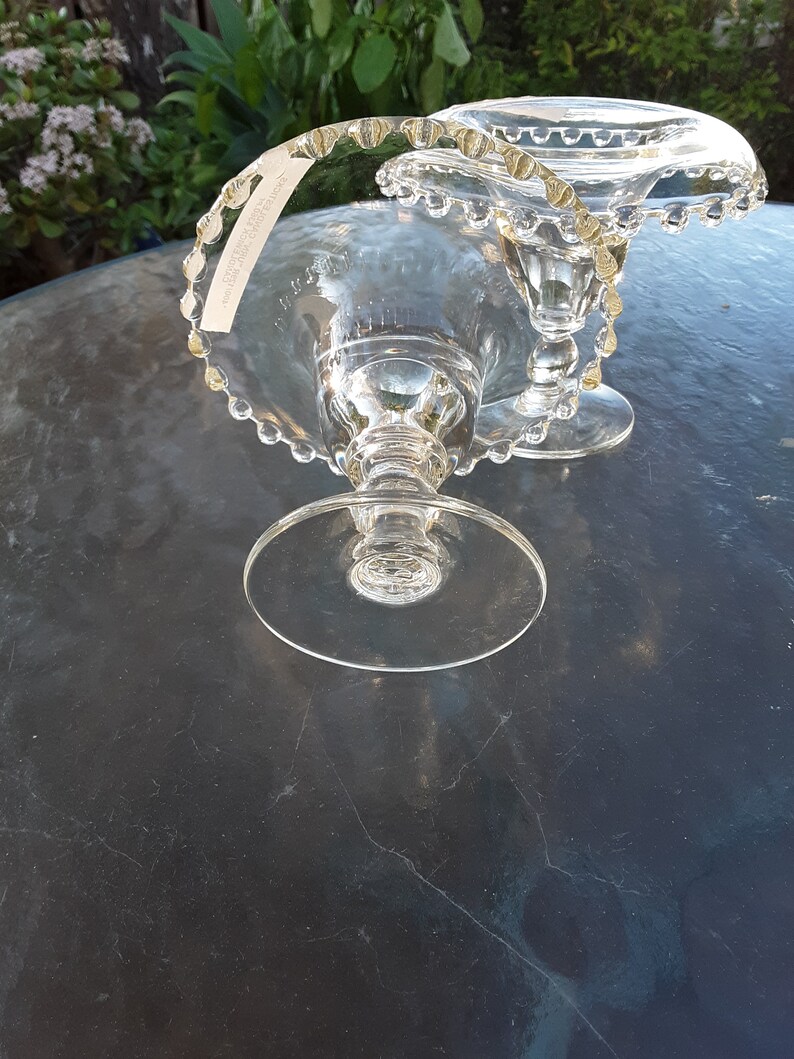 Beautiful and Rare Imperial Candlewick #400129R Urn 6 Candle holders sold pair only