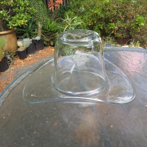 Very Mid Century #8433M 14.5" Crystal-Clear Cowboy Hat / Ice bucket for Champagne Don Shepherd design for Blenko