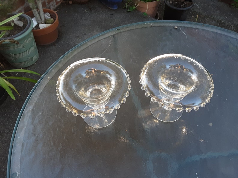 Beautiful and Rare Imperial Candlewick #400129R Urn 6 Candle holders sold pair only
