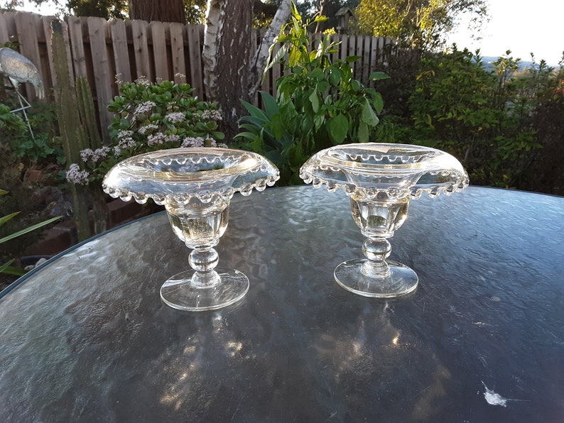 Beautiful and Rare Imperial Candlewick #400129R Urn 6 Candle holders sold pair only