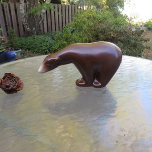 Very Deco Looking Mid Century Large Brown Bear by Howard Pierce