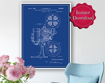 Proiettore cinematografico con audio digitale da scaricare, poster di film