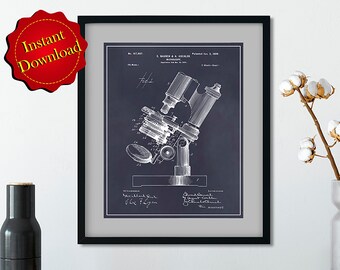 Descarga digital de la patente del microscopio Bausch, Ciencia y Arte