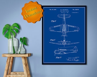 Douglas SBD Dauntless Dive Bomber Patent Digital Download, WWII Pilot Veterans Day SVG