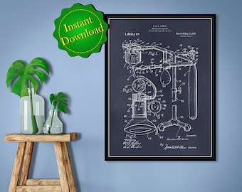 Digitale download patent op anesthesieapparaat, ontwerp ziekenhuisapparatuur anesthesioloog