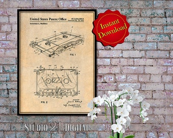 May include: A vintage patent drawing for a cassette tape. The drawing shows the cassette tape in detail, with labels for each part. The patent number is US 3,826,489 A, and the patent date is 30 July 1974. The inventor is listed as L. Watkins.