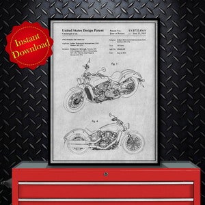 Indian Motorcycle Patent Digital Download, Garage Decor Motorcycle Decor