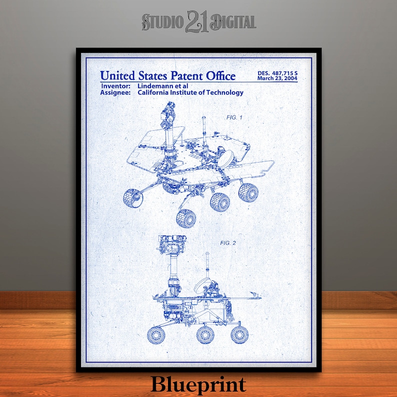 Mars Rover Patent Digital Download, Astronaut Art Blueprint Art - Etsy