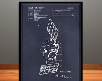 Active Communication Satellite Patent Digital Download, Kids Room Decor