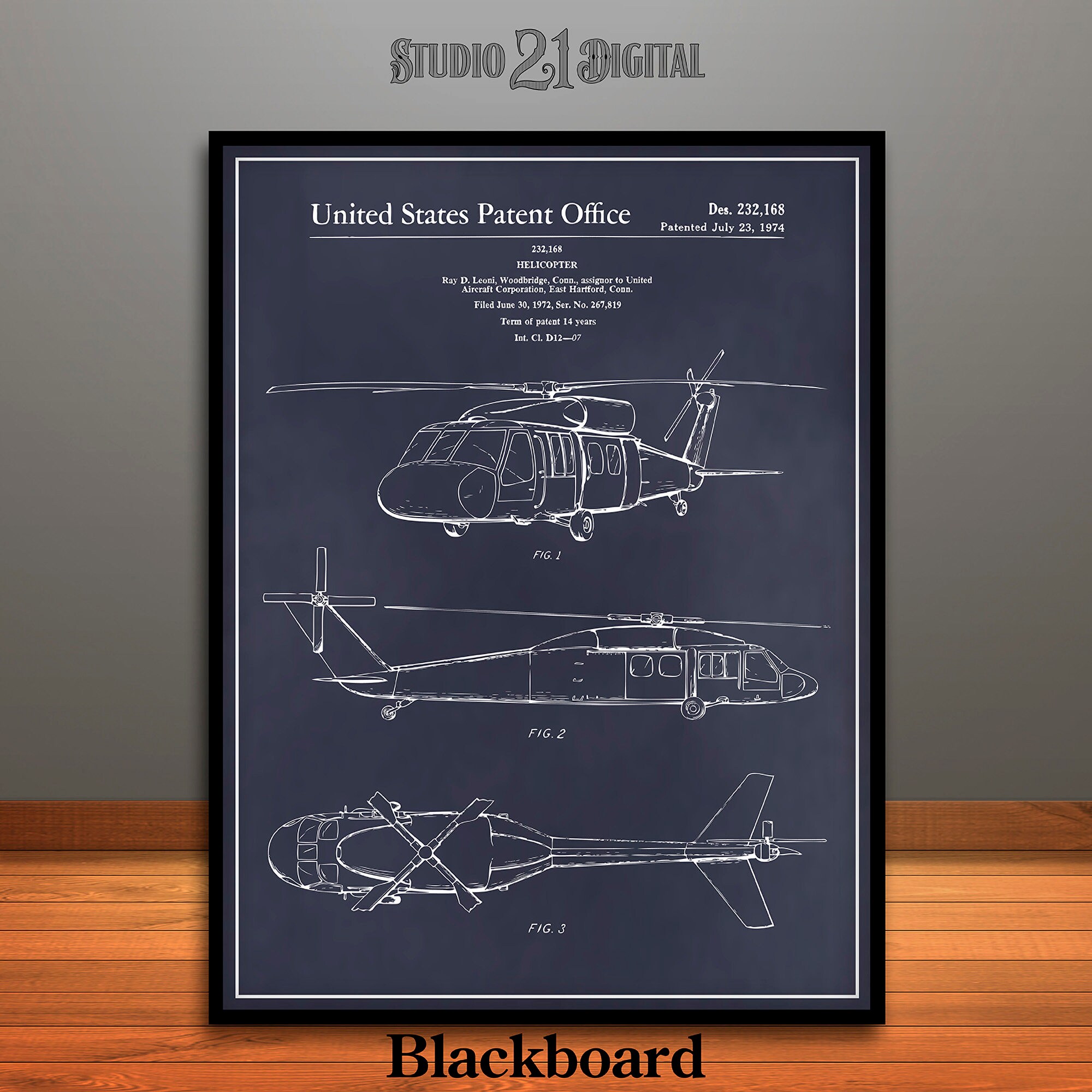 Sikorsky UH-60 Black Hawk Patent Digital Download, Pilot or Flight ...