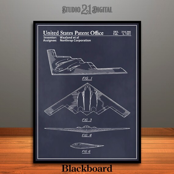 【A1サイズポスター】HERBERT　Bodily Functionsポスター Northrop B-2 Spirit Stealth Bomber Printable Patent, Pilot