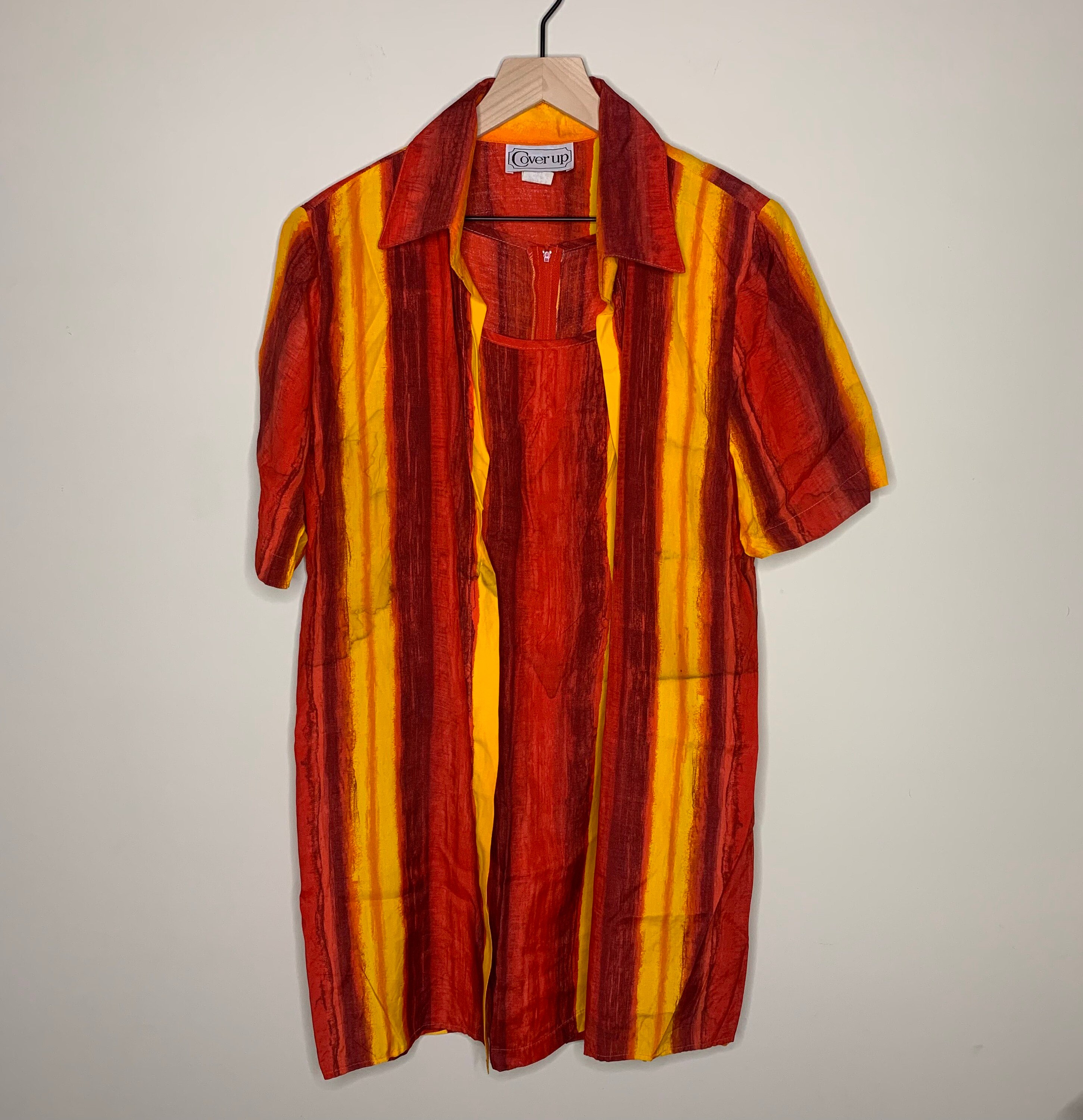 Ombre Midi Dress W Matching Coverup Women's Printed Coverup Shirt