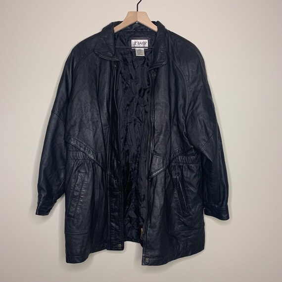 Essentials Black Leather Jacket | Dynamic Black T… - image 2