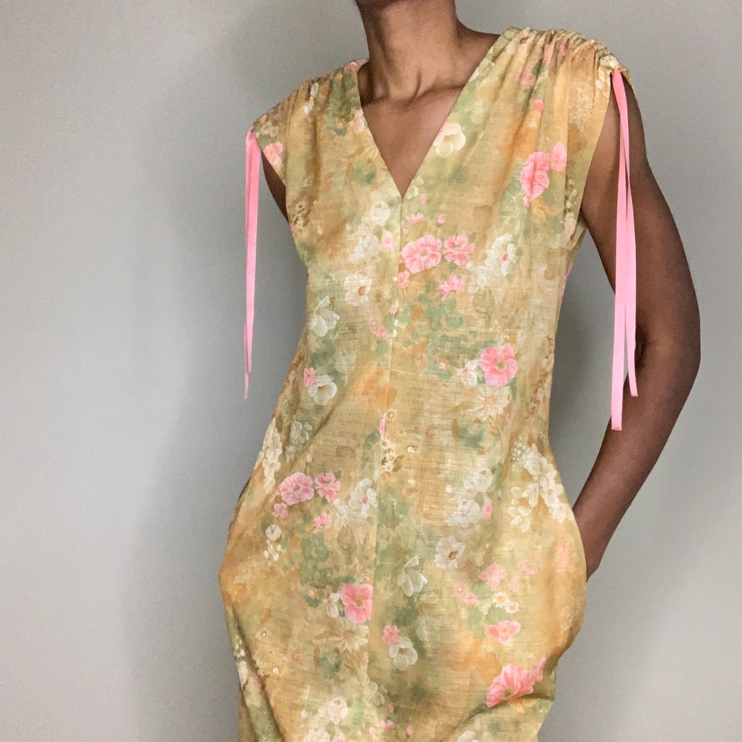 Boho Floral Printed Cap Sleeve Dress Boho Summer Loosefit Dress Women's Floral Summer Dresses