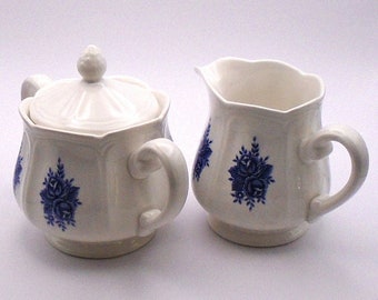 Vintage Mayhill Federalist  Ironstone Sugar Bowl and Creamer Circa 1950's