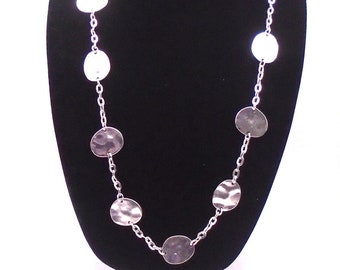 Vintage Erika Lyons Silver Tone Long Adjustable Necklace