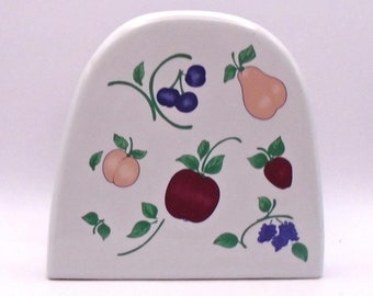 Vintage Princess House "Orchard Medley" Ceramic Napkin Holder