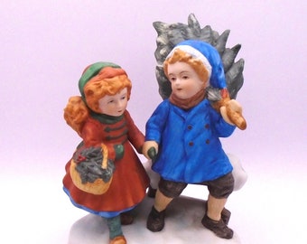 Vintage Avon "Christmas Memories" Sharing the Christmas Spirit Figurine