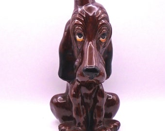 Vintage Whimsical Ceramic Dachshund Dog Decanter, Enesco, Made in Japan