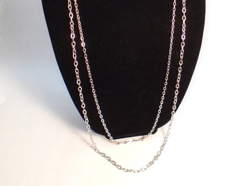 Vintage Signed Sarah Coventry Double Strand Silvertone Chain