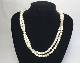 Vintage "Crystal" Pearl Necklace