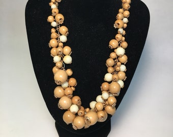 Vintage Bo-Ho Style Wooden Bead Necklace