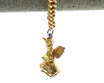 Vintage Golden Birthday Angel "June" Charm Bracelet Signed General Manufacturing Inc.
