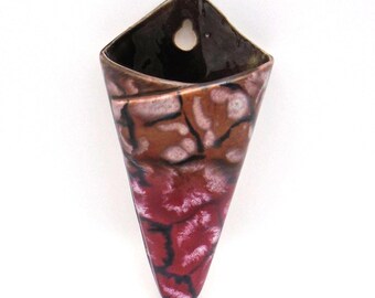Vintage Decorative Abstract Design Hand Painted Wall Pocket, marked Coronet for Geo. Borgfeldt & Co., Made in Czechoslovakia, 1950's