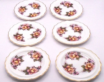 Vintage Royal Grafton Fine Bone China Miniature Plates Made in England