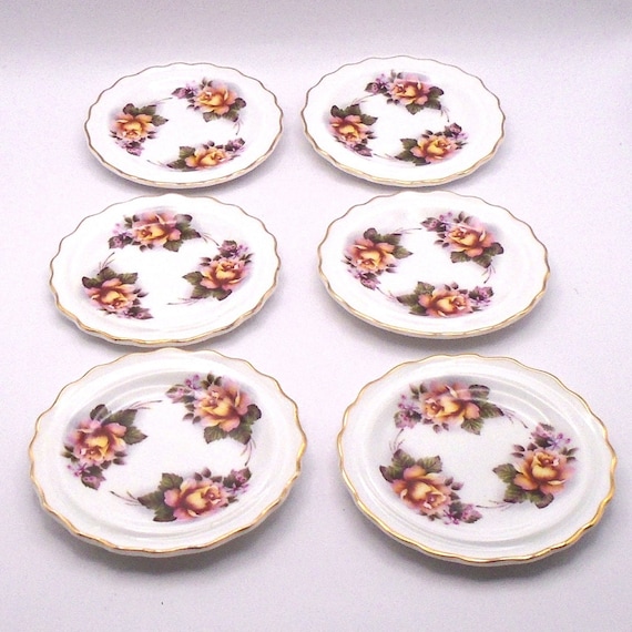 Vintage Royal Grafton Fine Bone China Miniature Plates Made in England