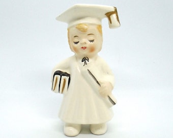 Vintage Graduation Figurine from J.L.Co., Japan 1950's