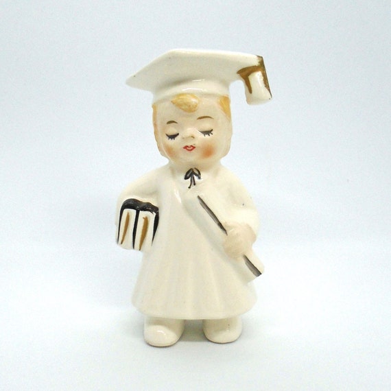 Vintage Graduation Figurine from J.L.Co., Japan 1950's
