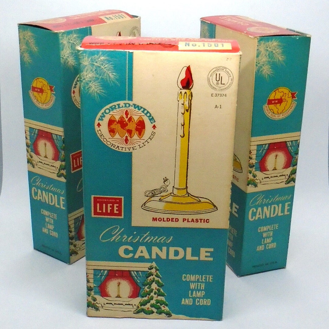 Vintage 1950's Electric Christmas Candles No. 1501 by Worldwide Decorative Lites Etsy