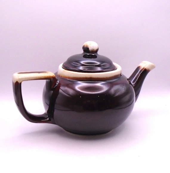Vintage Pfaltzgraff Teapot: Brown Drip Glaze Stoneware, USA Made