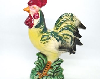 Vintage Ceramic Rooster/Chicken Figurine, Farmhouse/Home Decor, Made by Tilso, Japan