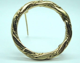 Vintage Monet Wreath Circle Pin