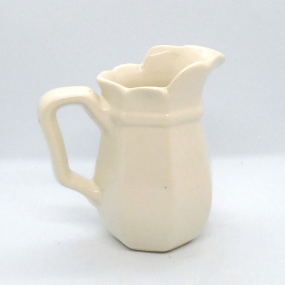 Vintage Ironstone Pitcher/Creamer with Embossed Duck/Goose