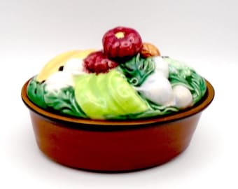 Vintage Sigma Tastesetter Tureen with 3D Vegetable Lid, Made in Portugal