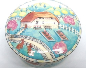 Vintage Mikasa Studio Nova, Japan "Seasons Spring" Ceramic Trinket Box