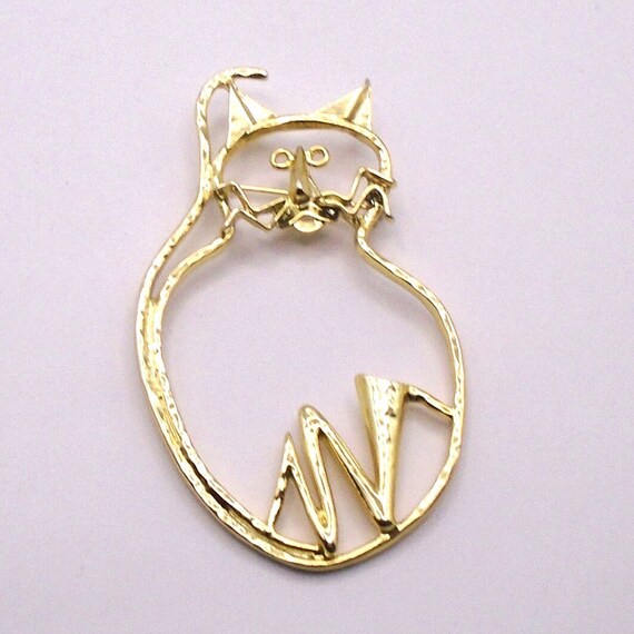 Vintage Large Cat Brooch /Pin Circa 1990's