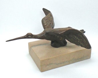 Vintage 1920's "Flying Stork" Bronze from Henri Payen (1894-1933), France