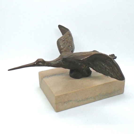 Vintage 1920's "Flying Stork" Bronze from Henri Payen (1894-1933), France