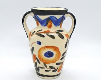 Vintage Small Hand Painted Floral Vase, Japan