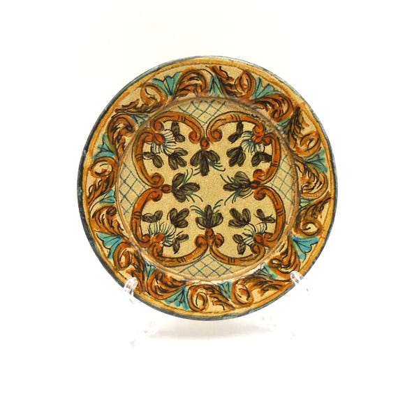 Vintage Hand-Painted Portuguese Plate: Algarve Wall Decor, Signed