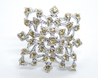 Vintage Sarah Coventry Crystal Lace Snowflake Brooch/ Pin
