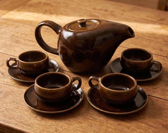 Vintage Mid-Century Modern Russell Wright "American Modern" Tea Set, Steubenville Pottery